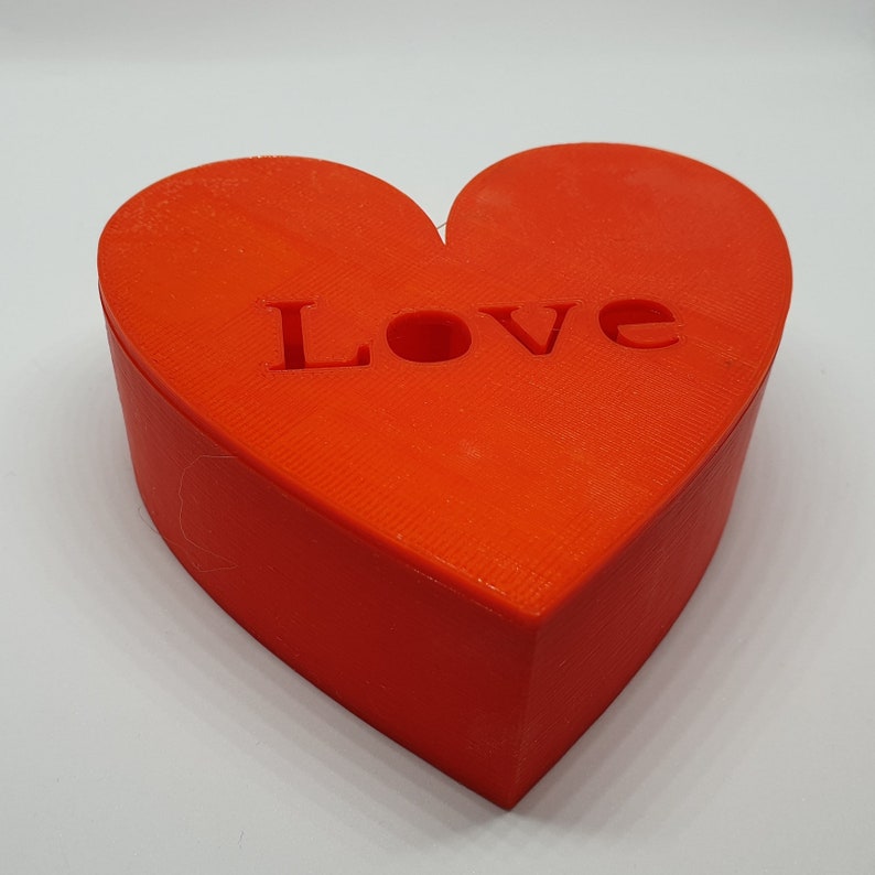 3D Printed Valentine Gift Box Heart Design Customizable With - Etsy
