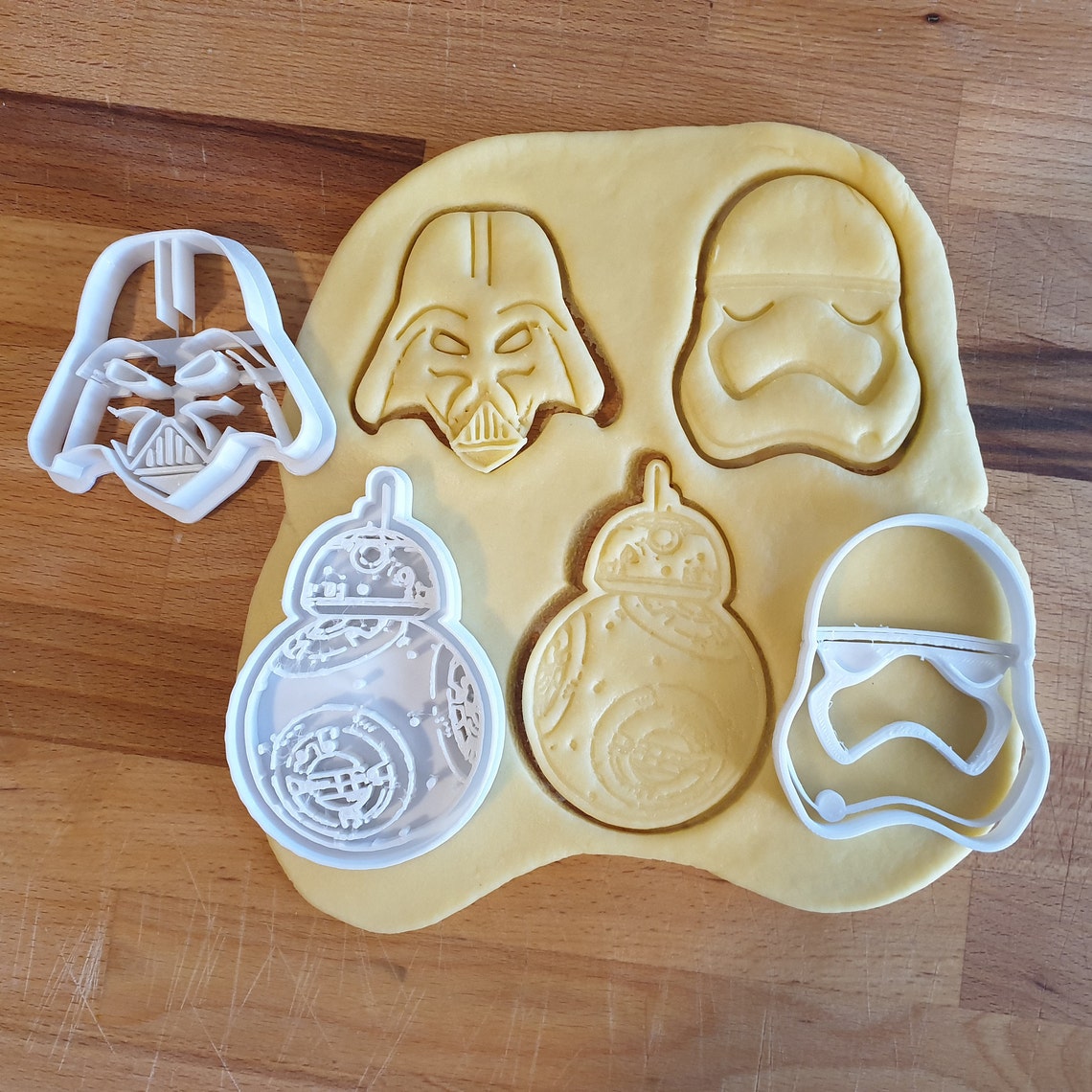 Set of 3 Star Wars Cookie Cutter BB8 Dart Vader and Storm Etsy