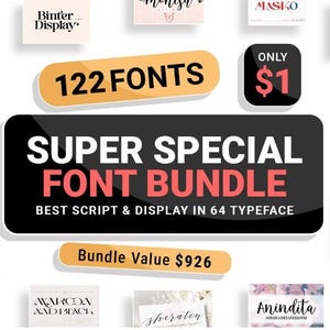 Handwritten Script Font Bundle | Modern Calligraphy Fonts for Cricut, Canva & Procreate | Commercial Use