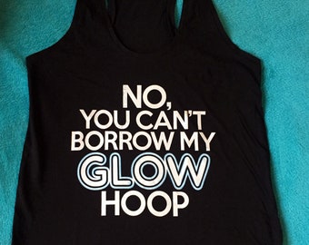 Glow hoop Black Vest top LED Hula hooper