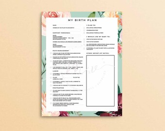 birth plan template etsy template for birth plan