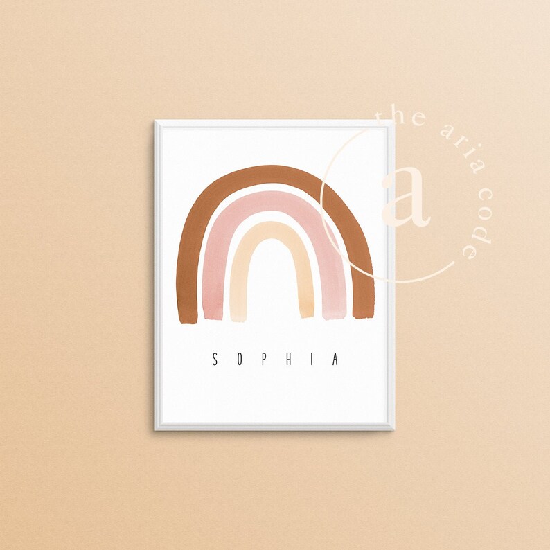 Rainbow Baby Girl Custom Name Print Custom Name Print Etsy