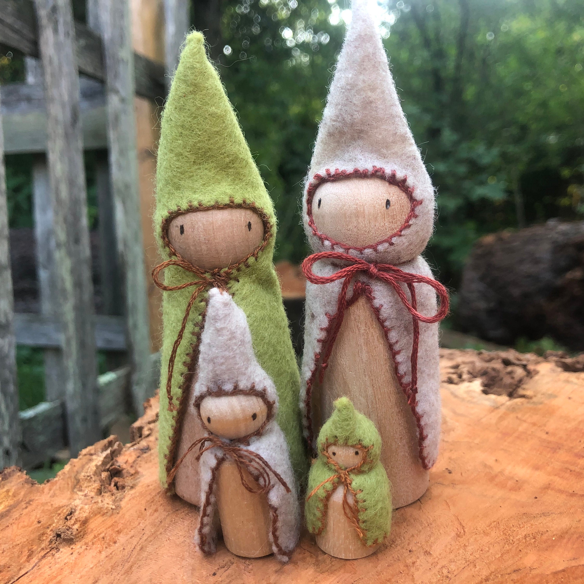 Buy Gnome Peg Doll Family Online in India Etsy