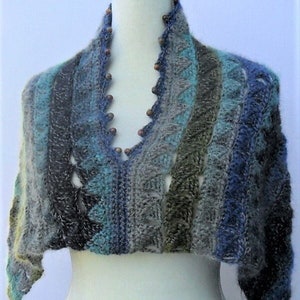 2 Yarns Soft Poncho Crochet Pattern