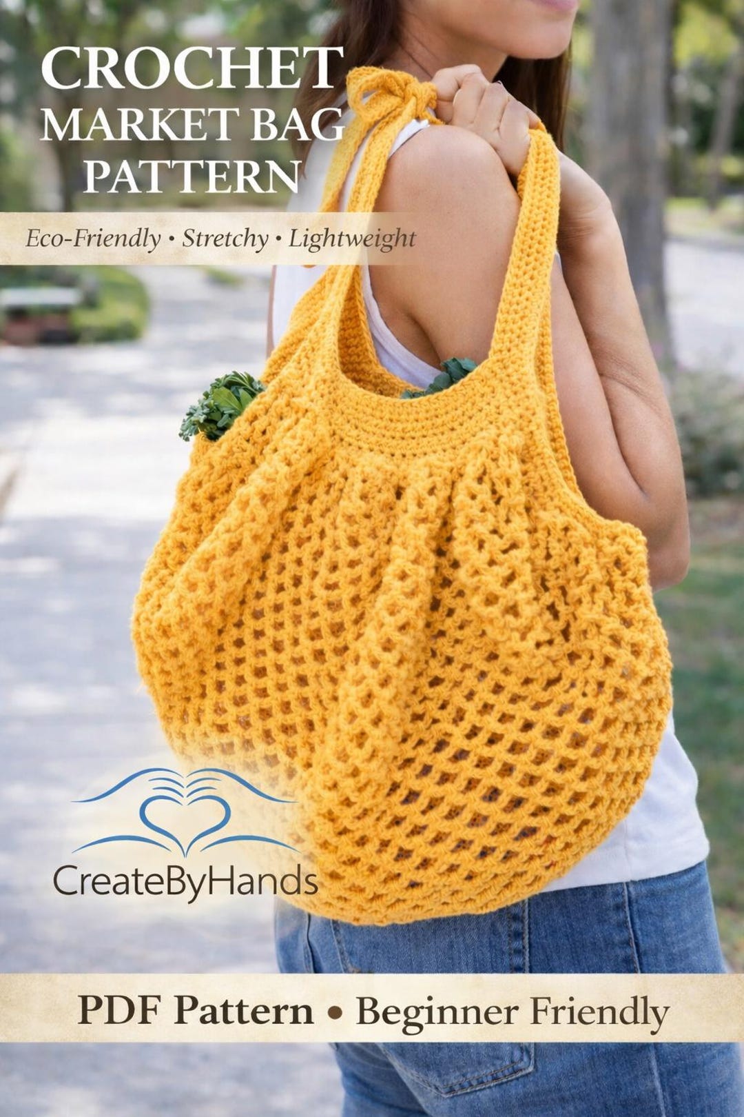 Crochet Market Bag Pattern PDF, Reusable Grocery Bag Crochet Pattern ...