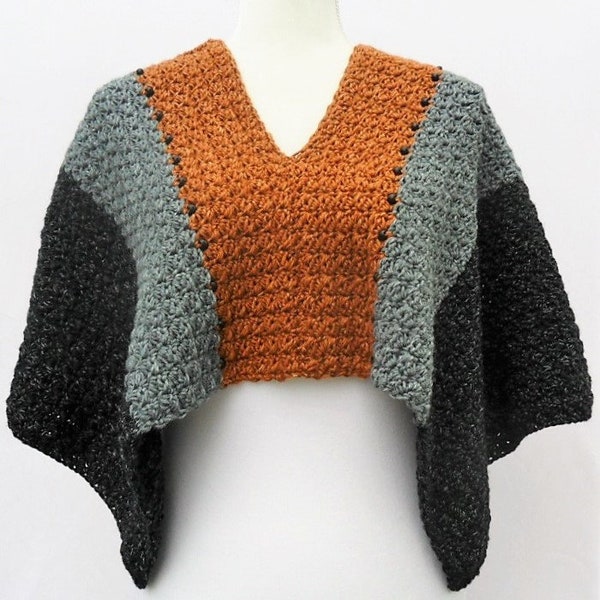 Jean Genie Crop Poncho Crochet Pattern