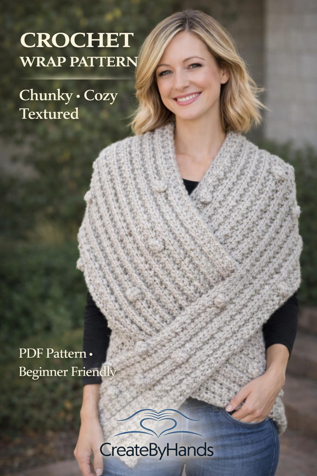 29 Modern Crochet Patterns to Refresh Your Handmade Style Today 6 Chunky Crochet Wrap Pattern