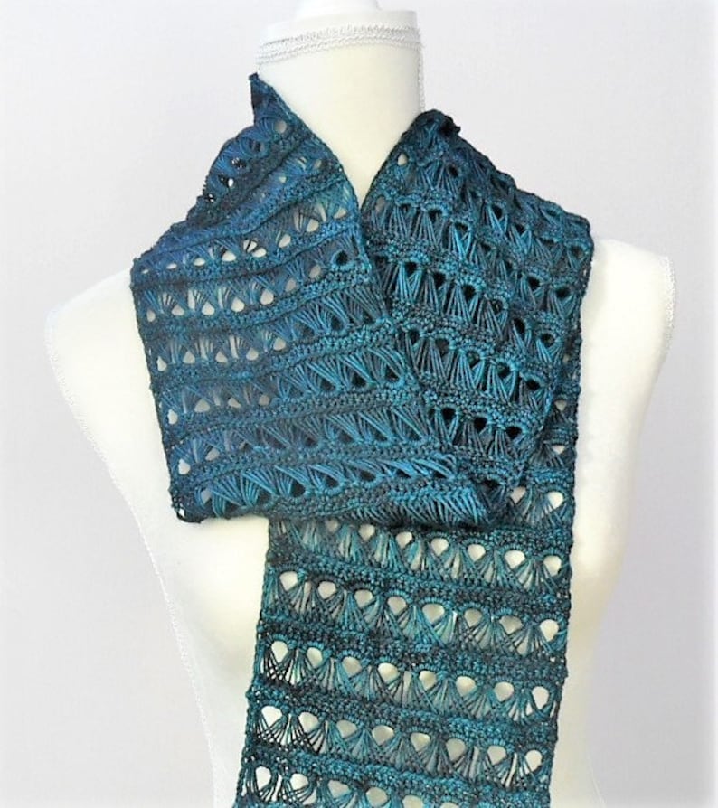 Broomstick Lace Scarf Crochet Pattern Etsy