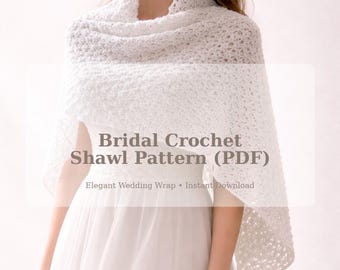 Wzór na szydełkowy szal ślubny w stylu tunezyjskim w formacie PDF, koronkowy szal ślubny, elegancki szal ślubny, koronkowy wzór w kształcie gwiazdy