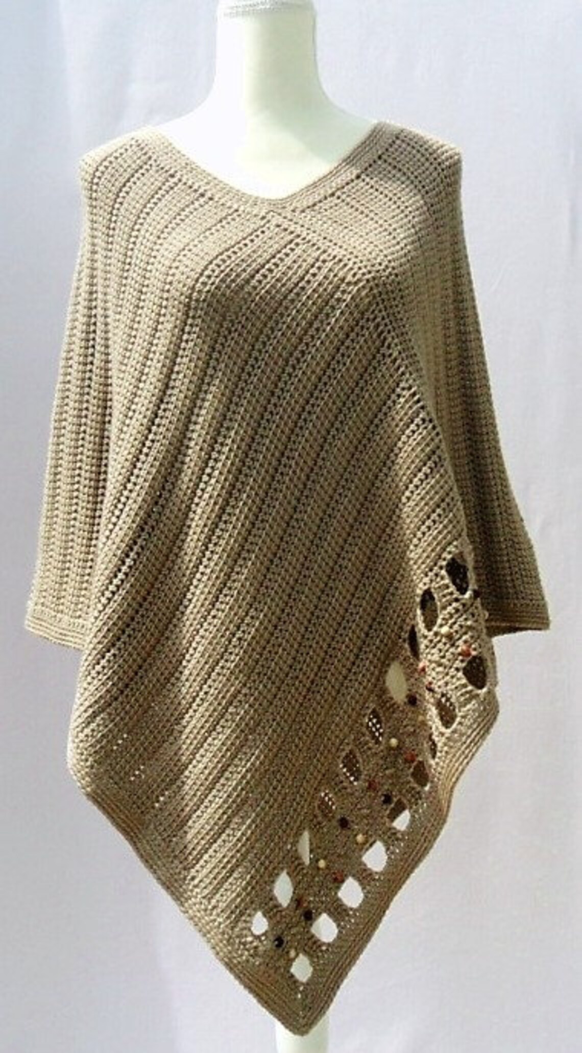 Minda Poncho Crochet Pattern - Etsy