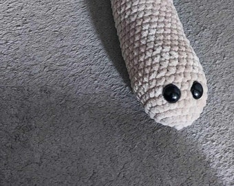 Crochet Pattern for William the Worm plushie draft excluder