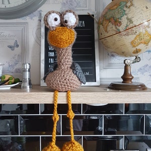 Amigurumi crochet pattern for Orson the Ostrich stuffed animal