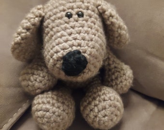 Crochet pattern for dog plushie, amigurumi dog