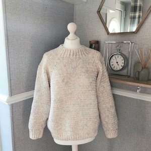 5 x Crochet jumper patterns  top down, no sew,  granny stripe, bell sleeve, rainbow, crew neck ladies mens  childrens crochet sweater