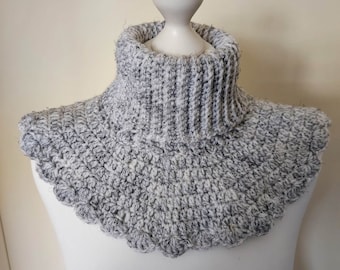 Crochet pattern for neck warmer, crochet cowl, crochet scarf, beginners level easy crochet