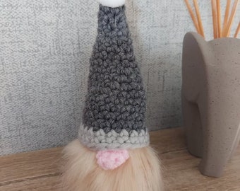 Crochet pattern for Gonk, Scandinavian Gnome,  novelty decoration, faux fur pompom design, scrap project, craft fayre idea, Christmas decor