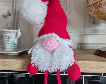 Crochet pattern for Christmas Santa Gonk, Santa gnome, Christmas decoration, Christmas ornament, Father Christmas, novelty decoration