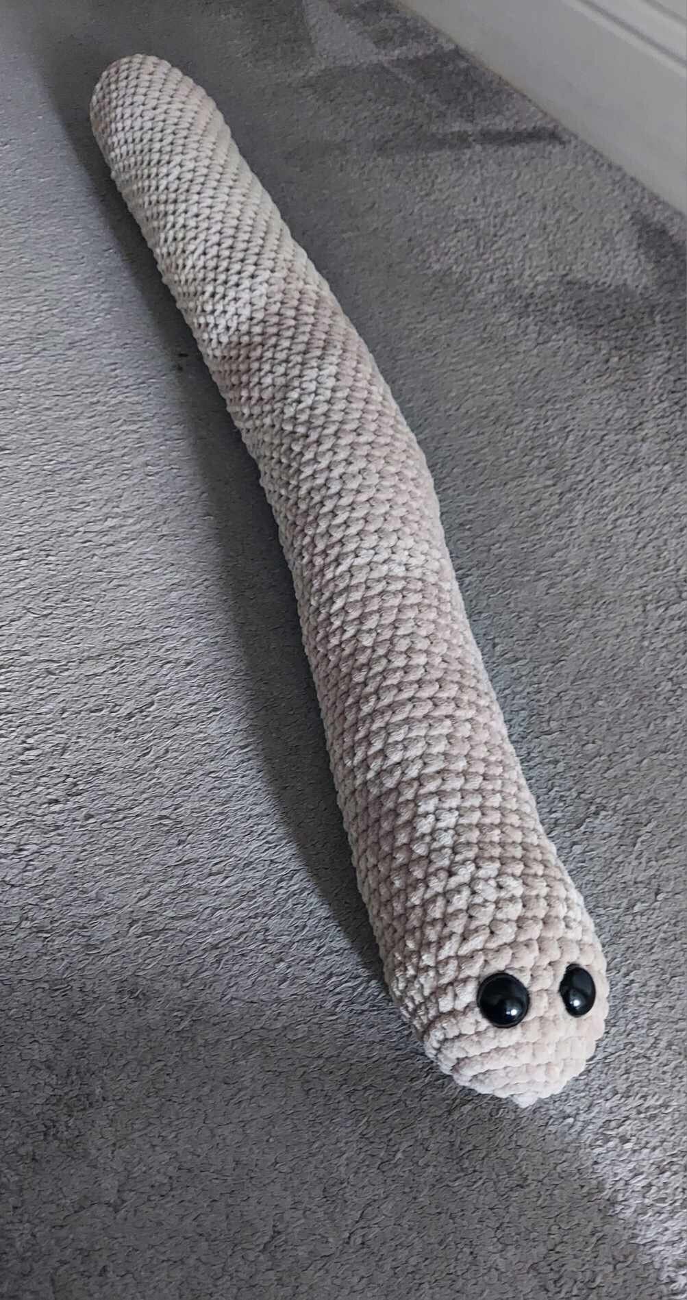 40 Crochet Snails, Slugs, Caterpillars, and Worms Patterns Worth Noticing 27 Crochet Pattern for William the Giant Worm plushie draft