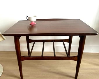 Grete Jalk Walnut Coffee Table Glostrup 1960s Danish Mid Century Modern