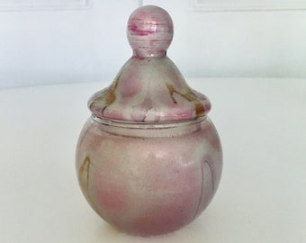 1970s Antonio Da Ros for Cenedese Murano Art Glass Lidded Jar Bowl, Italy