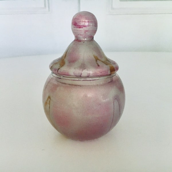 1970s Antonio Da Ros for Cenedese Murano Art Glass Lidded Jar Bowl, Italy