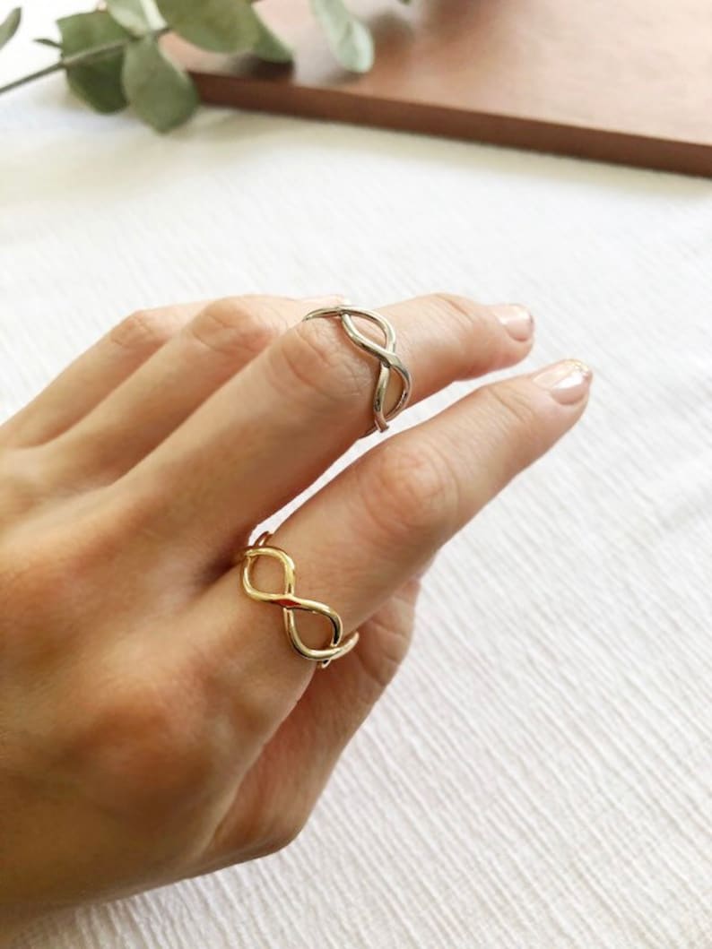Gold Wavy Ring - Stackable Ring Adjustable Ring Double Line Ring Stacking Ring Simple Wave Ring Minimalist Ring