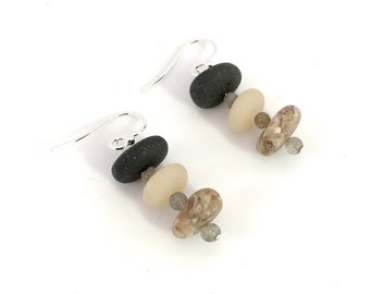 Faux pebble earrings