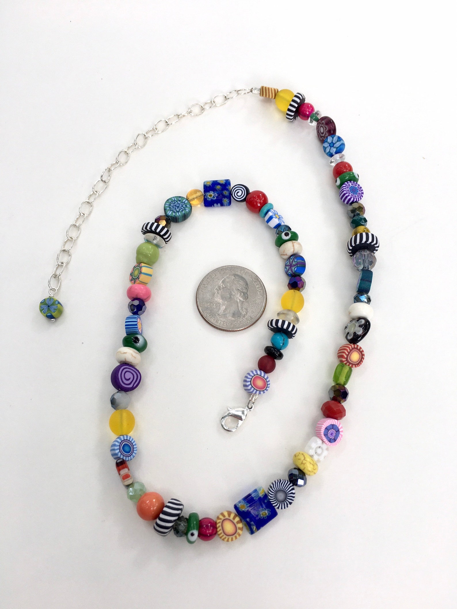 Multicolor mixed bead necklace Etsy.de