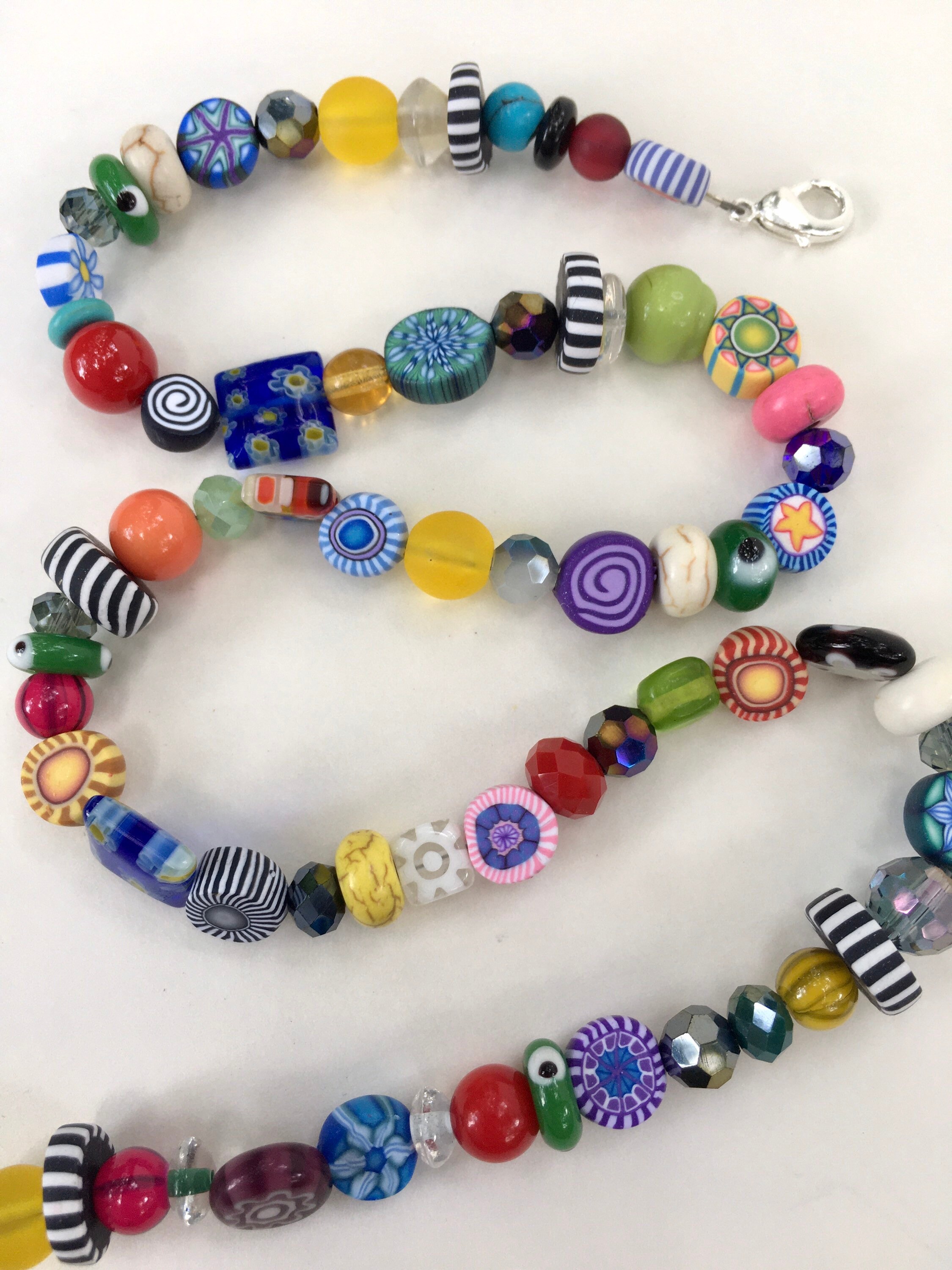 Multicolor mixed bead necklace Etsy.de