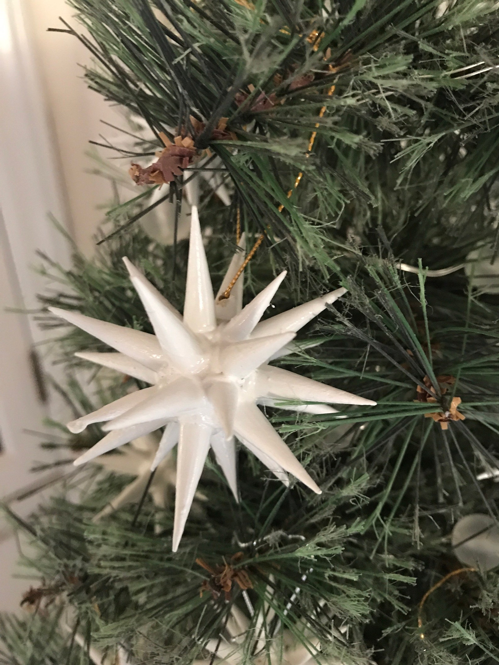 Moravian Stars Ornaments Wooden 3” one of a kind! Fast Shipping