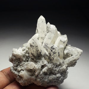 115gr. Gemmy Quartz & Calcite Crystals. Santa Eulalia, Chihuahua Mexico.