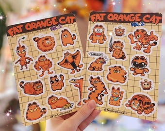 FAT ORANGE CAT Fanart Sticker sheets