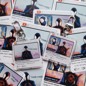Spiderverse Miles Apology Keychain