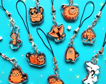 Fat Orange Cat Meme Phone charms