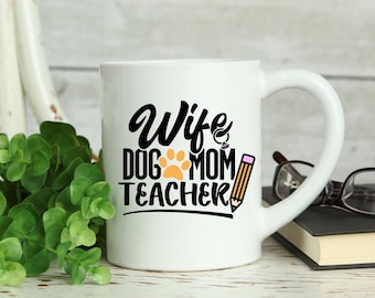 Vrouw hond moeder leraar mok moederdag cadeau mok voor vrouwen