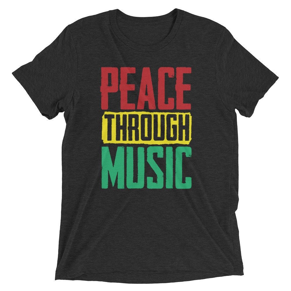Peace Through Music Concertmuzikant T-shirt met korte mouwen