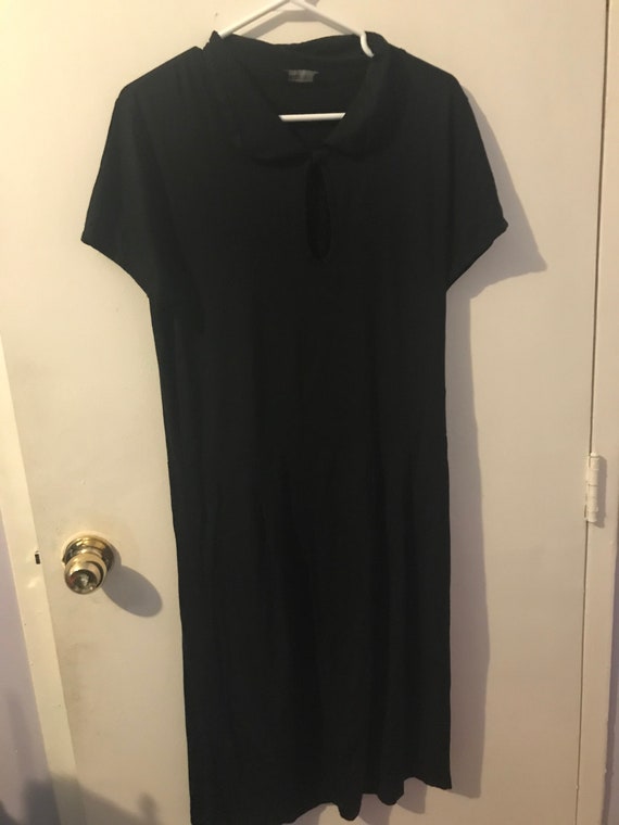 Dita Von Teese Black Key Hole Midi Dress -Size lar
