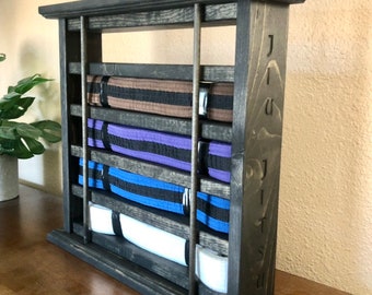 Custom Martial Arts Belt Display, Jiu Jitsu, Karate, Taekwondo, Engravings Available