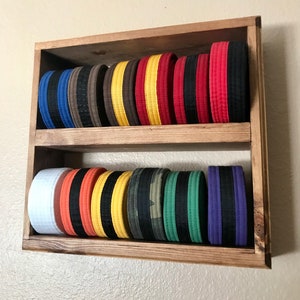 Martial Arts Belt Display, Karate Belt Holder, Jiu Jitsu, Bjj, Taekwondo, Christmas gift, Gift for him, For Dad, For Kid, For Wall, Wood.