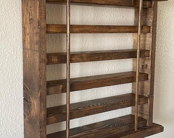 Exhibidor de cinturones de artes marciales de pino envejecido, soporte personalizado, Jiu Jitsu, Karate, Taekwondo, Kenpo, Judo