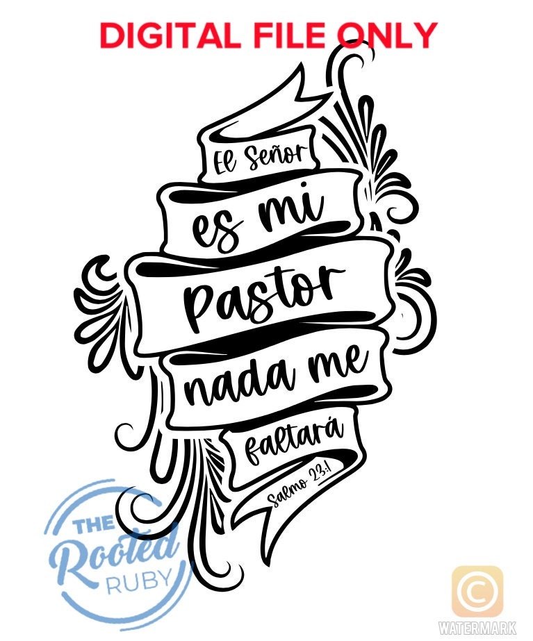 El Señor Es Mi Pastor Nada Me Faltará Svg Cricut Cut File - Etsy