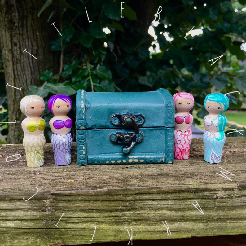 wooden mermaid toy