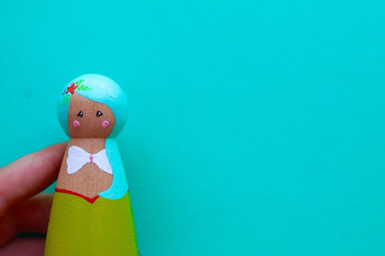 wooden mermaid toy