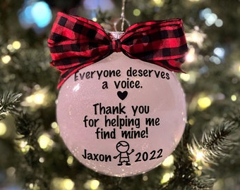 Speech Therapist Gift - Christmas Ornament