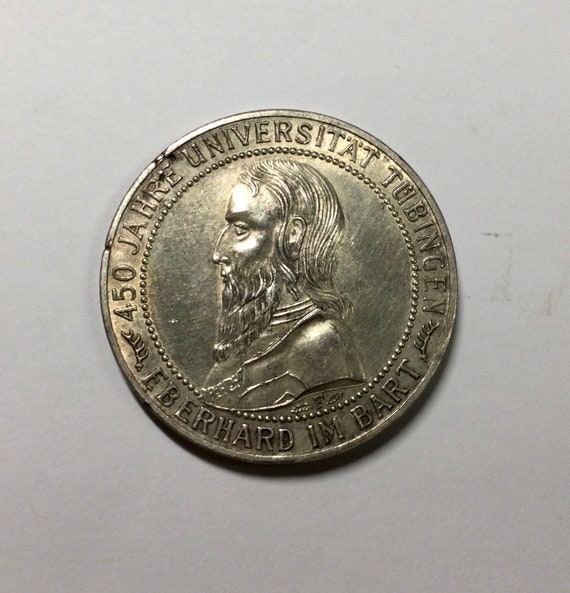 1927 F Germany Weimar Republic Five Mark Silver