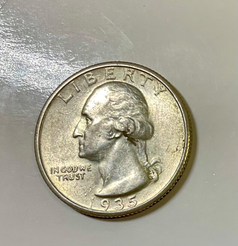 25 Coin 1935 S USA George Washington Quarter Dollar 25 Cents Pleasing Coin Nice ...