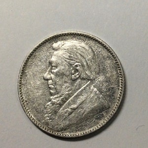 ボーア戦争時代 1897 南アフリカ ZAR ポール クルーガー ワールド コレクター コイン 1 シリング イーグル カート フラグ ライオン