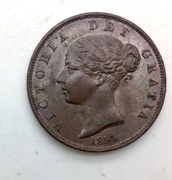 Great Britain 1854 Half Penny Seated Brittania Trident