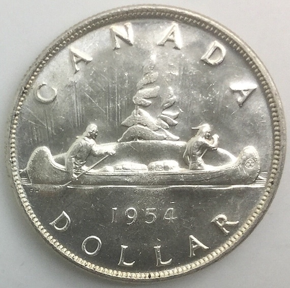 Canada 1954 Dollar Silver Coin Idea for a 65th Anniversary | Etsy