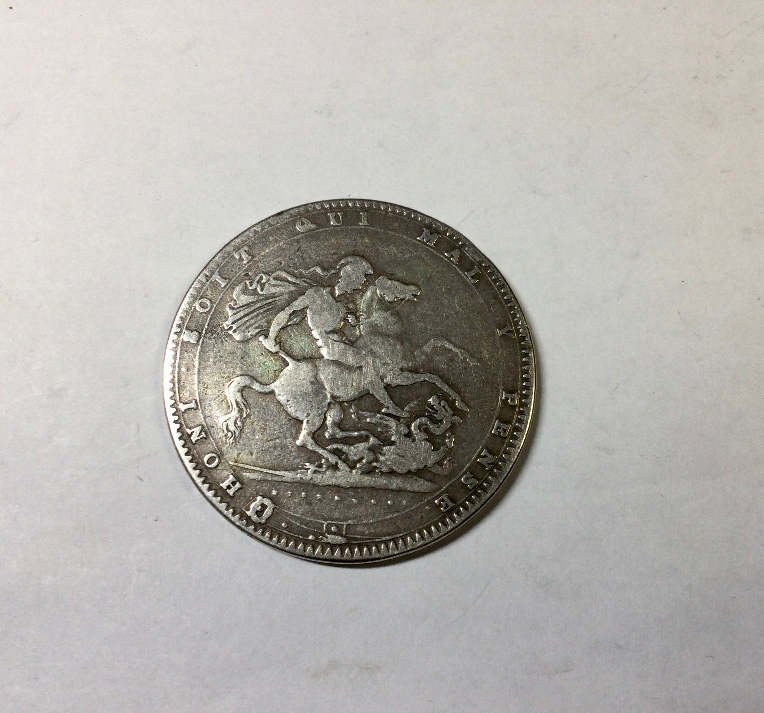 1820LX Great Britain George III Crown Sterling Silver Collectors Coin St  George Slaying the Dragon Decent Grade Collectible - Etsy